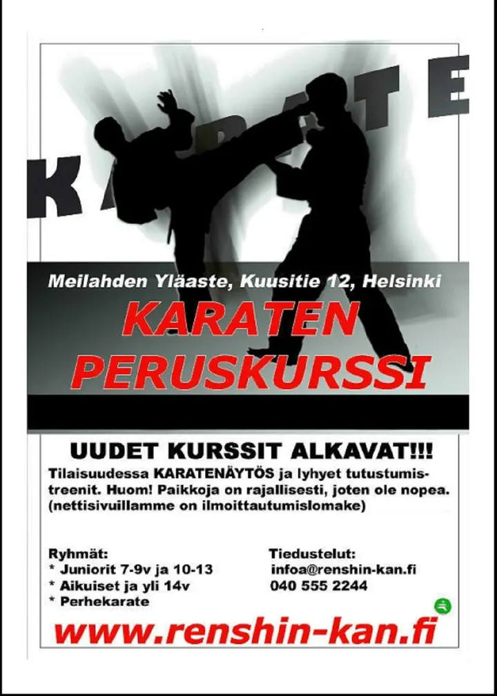 Karateseura Renshin-Kan Ry — Kamppailulajit – Meilahti, Helsinki