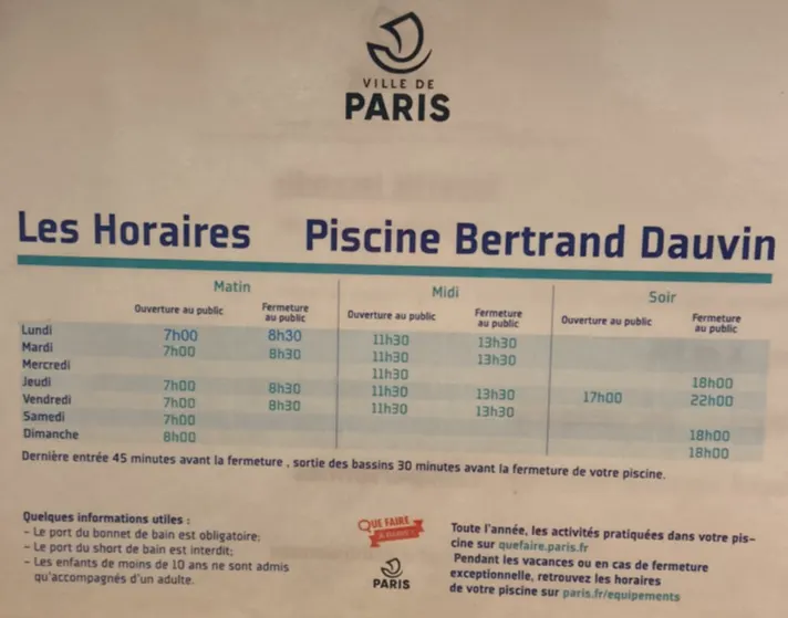 Piscine Bertrand Dauvin — studio à Paris — 5
