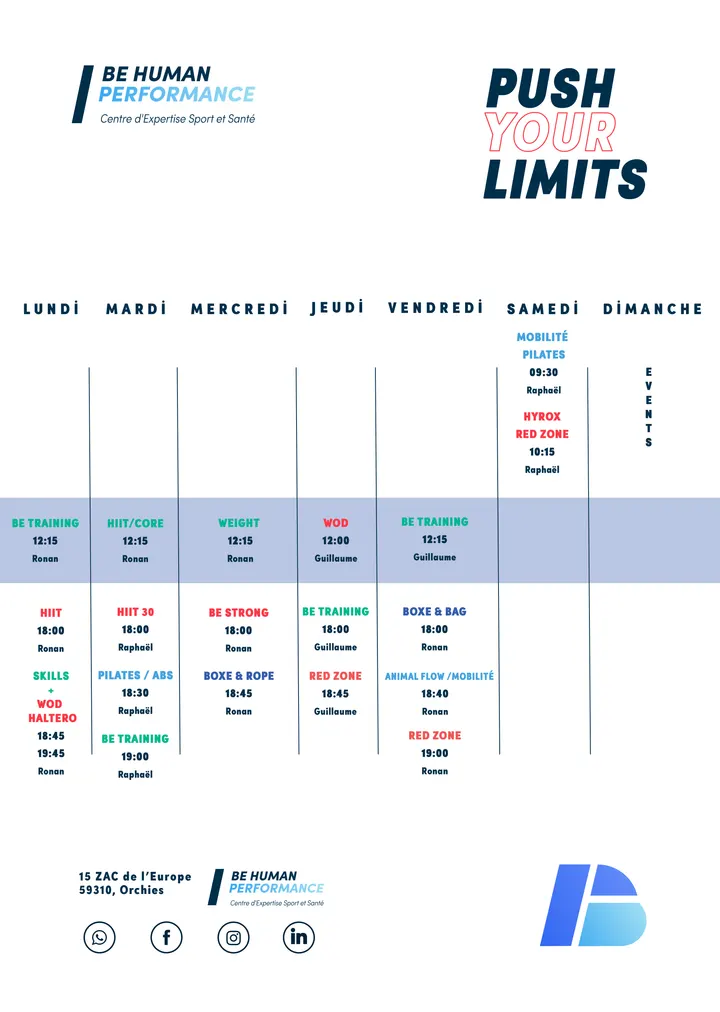 Be Human Performance — coaching personnel-studio à Orchies, Lille — 2