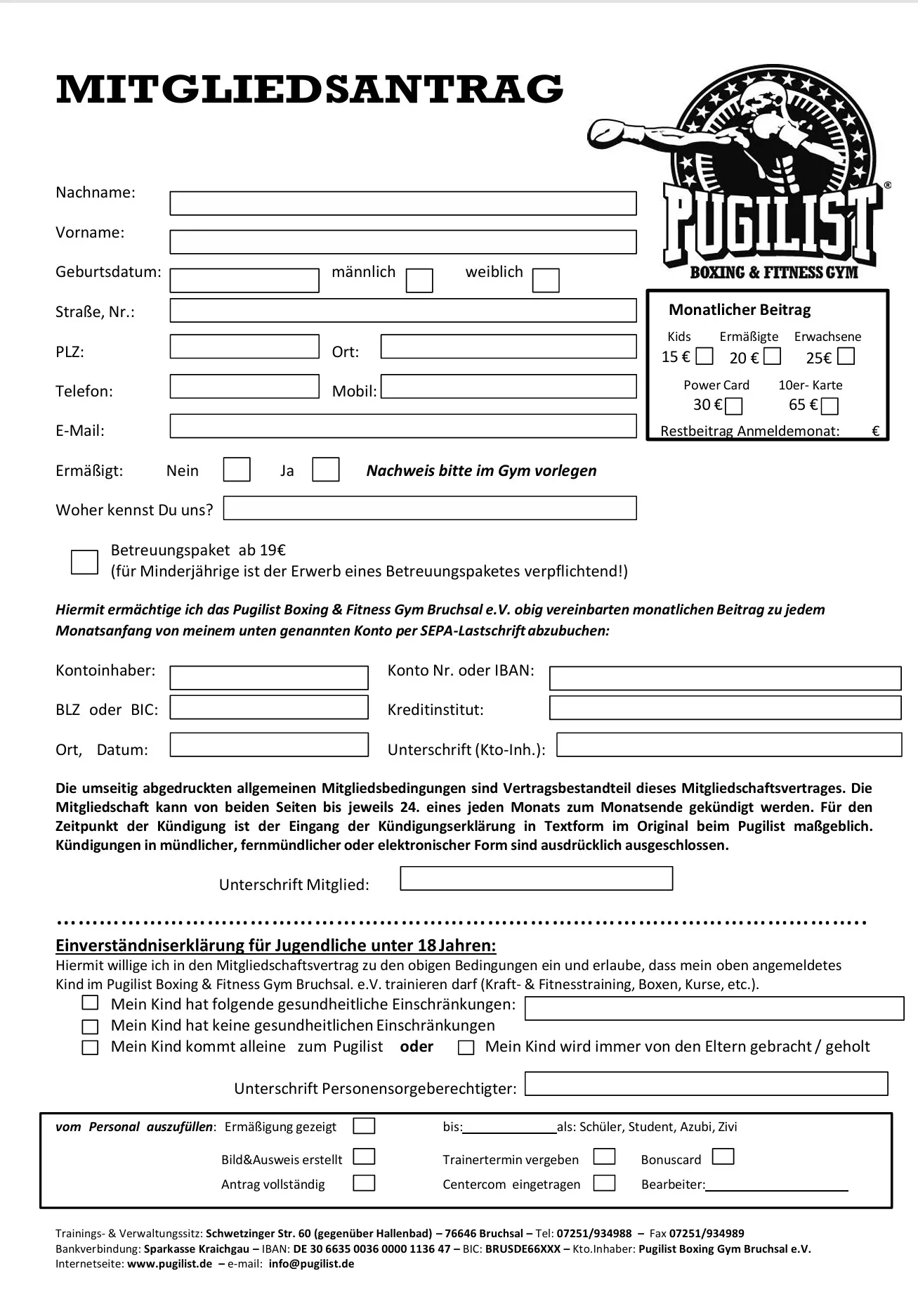 Pugilist Boxing & Fitness Gym — kampsport-studio i Karlsruhe — 2