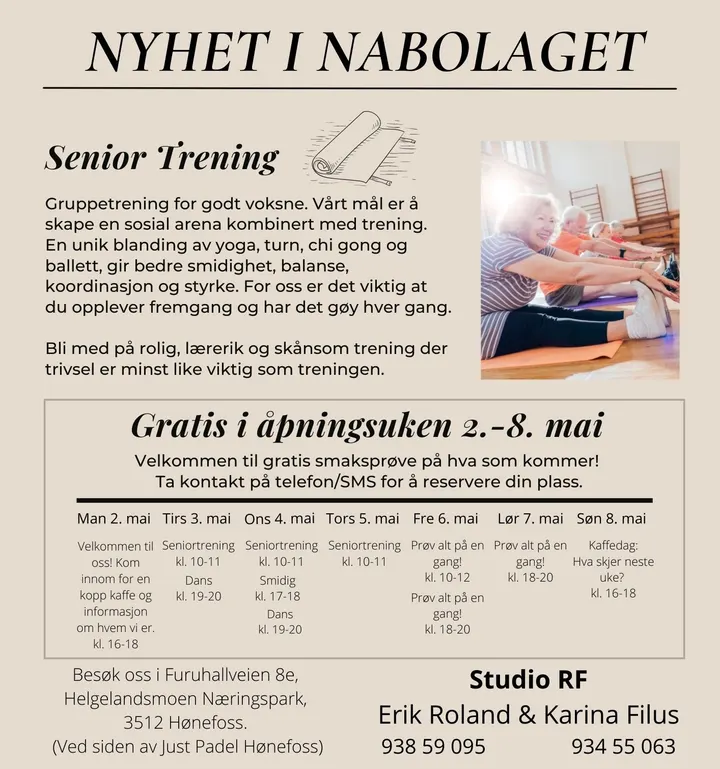 Studio RF — treningsstudio i Hønefoss — 2