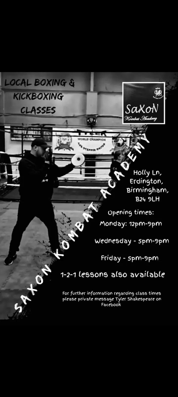 Saxon Boxing & Kickboxing Academy — Kickboxing in Moor End Green, Birmingham
