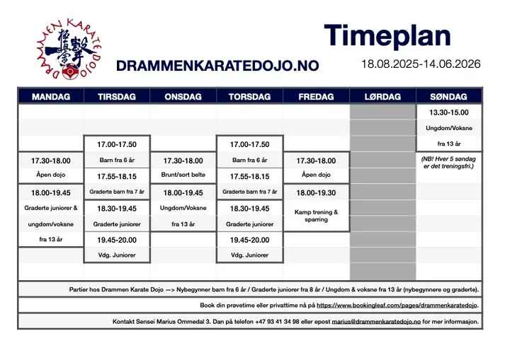 Drammen Karate Dojo — kampsport-studio i Åsen, Mjøndalen — 2