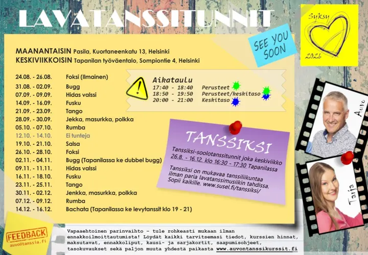 Auvontanssikurssit.fi — Tanssi – Tapaninkylä, Helsinki