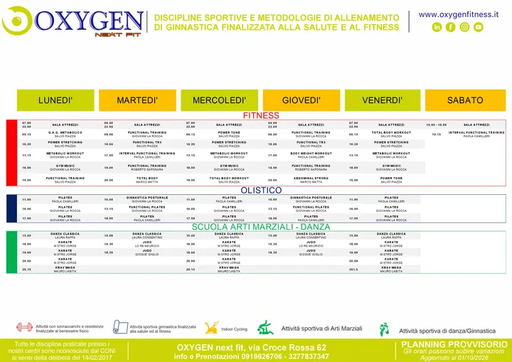 Oxygen Fitness Next Fit — Yoga a San Lorenzo, Palermo